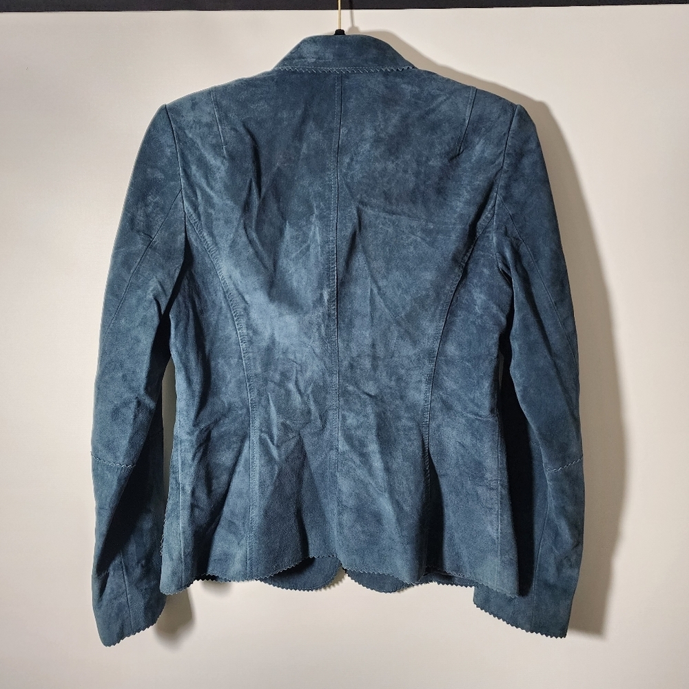 Worth  leather jacket Dark real color size 8 - Picture 4 of 6